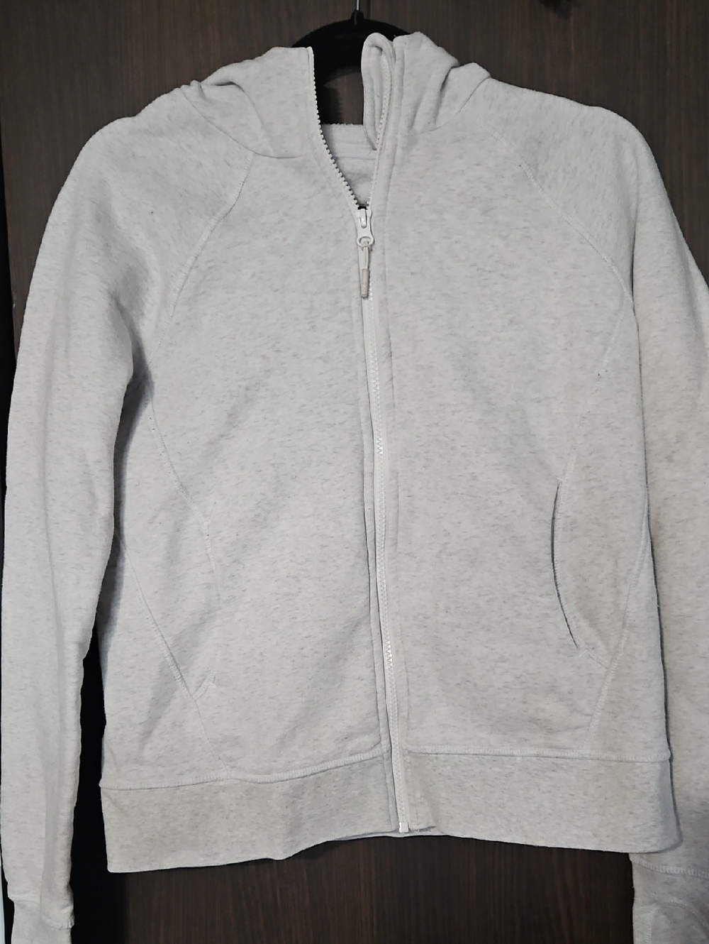 Lolë Light Gray Full-Zip Hoodie